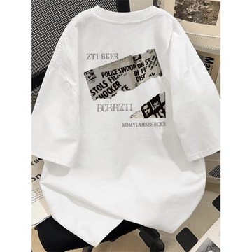 【320克重磅純棉】美式痞帥短袖T恤男女款夏季ins潮牌街頭寬松T恤