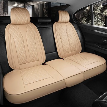 GMG Motors Renew 煥新 汽車座椅套 後座 三人座墊 + 椅背套 2件 + 頭枕套 2件 套組  1set  馬鞍棕