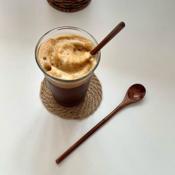 咖啡用品 長柄咖啡攪拌勺木質韓式醬料勺家用加長木頭蜂蜜奶茶攪拌棒甜品勺 工具 咖啡配件 家用 商用 咖啡攪拌棒 木湯匙