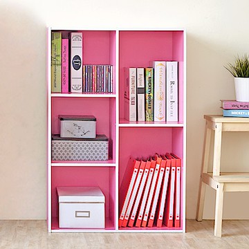 HOPMA家具 可調式粉彩五格櫃(單入)台灣製造 書櫃 收納置物櫃 儲藏玄關櫃 展示空櫃-寬62 x深30 x高90cm