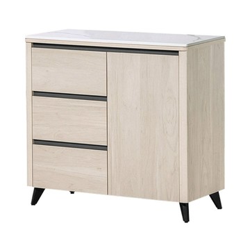 文創集 蓋曼2.7尺岩板雙門低餐櫃-80x40x81cm免組