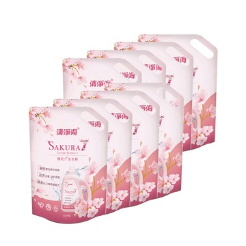 清淨海 櫻花7+系列洗衣精補充包 1500g  8入