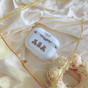 透明款AirPods保護殻【Childhood Teddy】