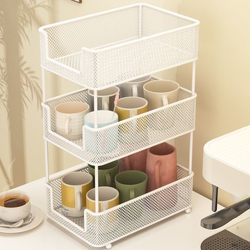 水杯收納置物架 杯子收納架餐桌桌面水杯置物架客廳臺面茶杯茶具架子雙層杯架神器