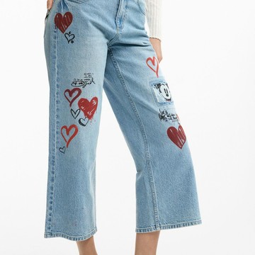 Desigual 米奇聯名親親丹寧褲