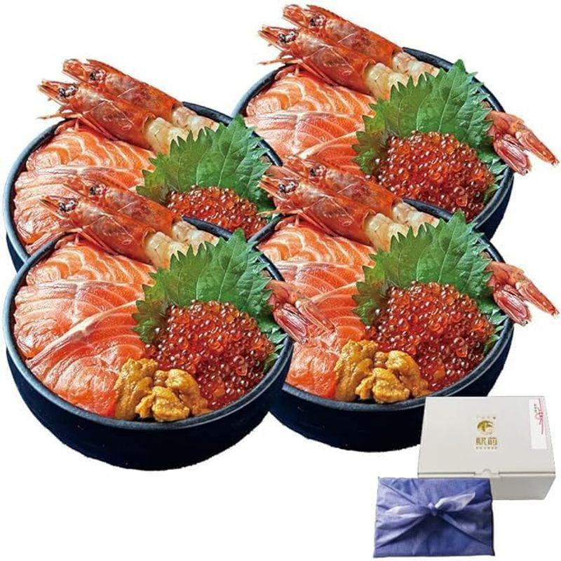 お歳暮・冬ギフト冷凍北海づくし丼（4人前）神戸中央市場の海鮮丼