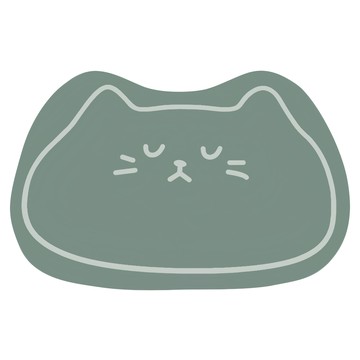 軟式硅藻吸水 浴室踏墊  40 x 60cm  綠喵  1個