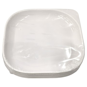 懶角落 吐骨碟盤子Set 4個裝 白色 聚丙烯(PP)材質  14.5 x 14.5 x 1.5cm  1組