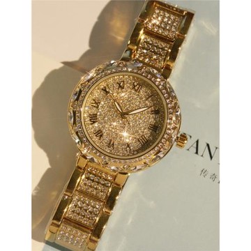 潮流時尚女表 滿鉆超閃時裝女表 復古石英手表女士學生水鉆手鏈表