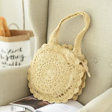 ins泫雅草包網紅同款單肩草編包度假沙灘包編織女包2024新款大包