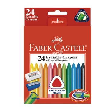 【Faber-Castell】輝柏 三角擦擦蠟筆24色 / 盒 122624