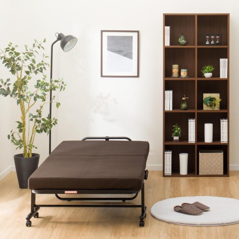 ニトリ 折りたたみベッド (レビン2 BR) シングルより少しコンパクト