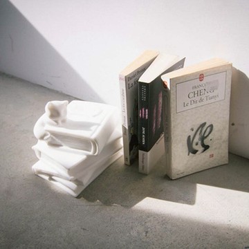 CHU,AN Design｜品格－貓咪造型立體石雕書擋