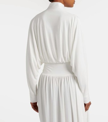 Alaïa Draped mockneck jersey jacket