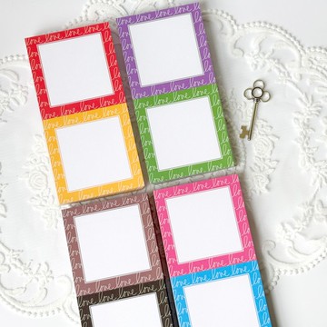 雙色愛心字母紙