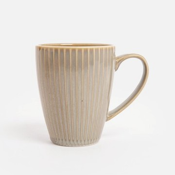 查莉陶瓷馬克杯270mL 刻紋灰