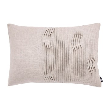 HOLA 和樂家居 查莉壓線百摺腰枕  50 x 35cm  卵石灰