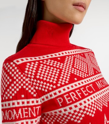 Perfect Moment Holiday intarsia wool turtleneck sweater