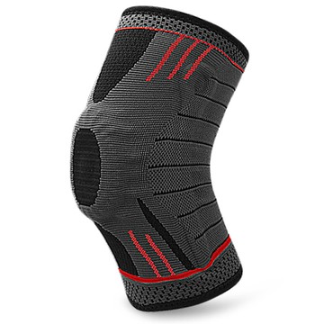 大友los1925運動尼龍針織護膝彈簧條支撐硅膠條防滑硅膠圈墊支撐健身護膝