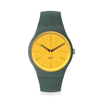 Swatch GOLD IN THE GARDEN 經典手錶/瑞士製造 SO29G103 (41mm)【官方旗艦店】