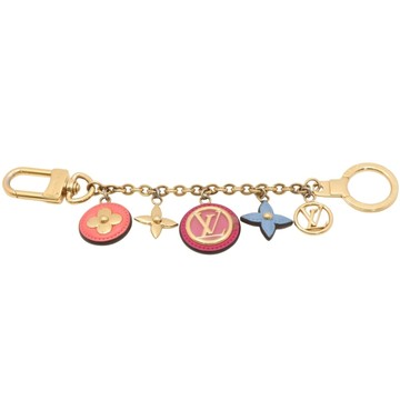 LOUIS VUITTON LV 路易威登 Preppy Flower Keyring 鑰匙圈 藍/紅色 金屬 M00353 【二手名牌BRAND OFF】