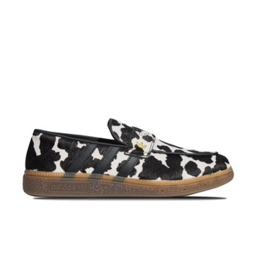 W Adidas Originals Handball Spezial Loafer Core Black Cloud White 麂皮乳牛紋 LC3890