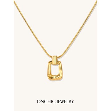 Onchic項鏈女輕奢小眾高級感鎖骨鏈疊帶氣質大氣頸鏈配飾品精致