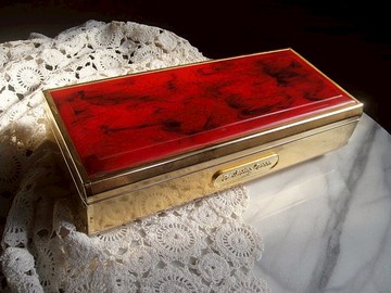 【老時光 OLD-TIME】早期二手日本製厚重大款音樂珠寶盒