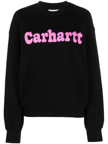 Carhartt WIP - W' Bubbles logo-print sweatshirt - women - Cotton - M - Black