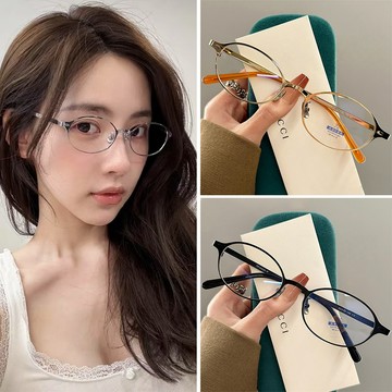 小框眼鏡 圓框眼鏡 眼鏡女 無度數眼鏡 鏡框 眼鏡架 鏡架 金色眼鏡 女生眼鏡 穿搭小物 素顏眼鏡 小臉神器 質感058