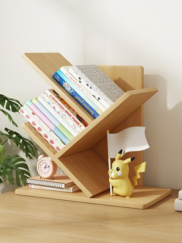 書架落地置物架桌上繪本架不占空間辦公室桌面書本小收納架子