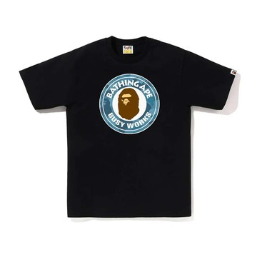 BAPE HONEYCOMB CAMO BUSY WORKS TEE 蜂巢壓紋 藍迷彩 猿人 短袖 短T 黑色 RAY-154 [台灣現貨]