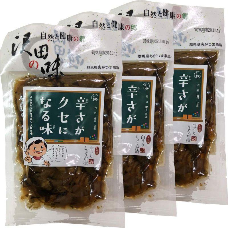 国産原料使用沢田の味 ピリ辛白うりしょうが漬 100g×3袋セット 巣鴨のお茶屋さん 山年園