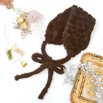 【HiGh MaLi】耳罩式頭帶 | 黑玫瑰蕾絲 | 髮帶|獨家|聖誕禮物