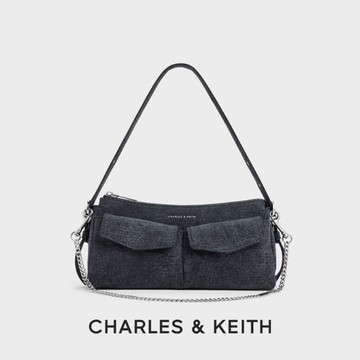 【CHARLES & KEITH】Rachel 丹寧肩背包｜新品上架｜秋季新品｜快速出貨｜小CK｜官方直營