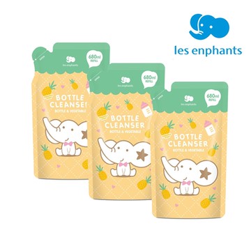 【麗嬰房】 奶瓶蔬果酵素洗潔液補充包680ml-鳳梨酵素3入組