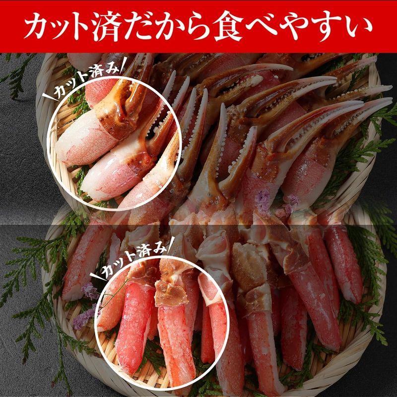 ますよね カット 生ずわいがに 爪・爪下・肩肉 かにしゃぶ 3kgセット (爪：800g前後 爪下1kg前後 肩肉1.2kg前後) カニ鍋