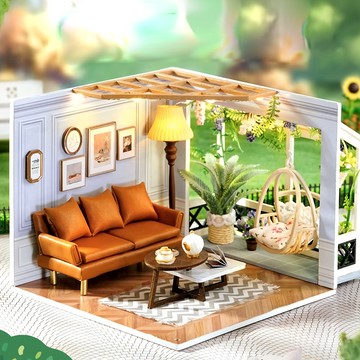 CUTE ROOM 智趣屋 DIY 手作袖珍屋 附防塵罩  暖暖時刻  1盒