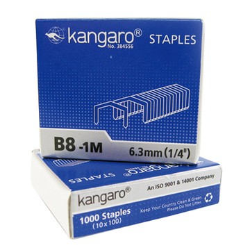Kangaro釘書針/B8/1000支/盒
