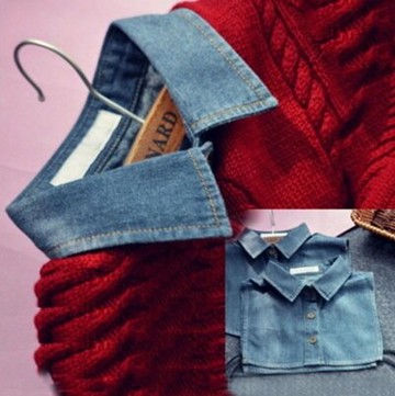 現貨+預購 假領子襯衫衣領-百搭牛仔韓版時尚男裝配件2款73u5【獨家進口】【米蘭精品】