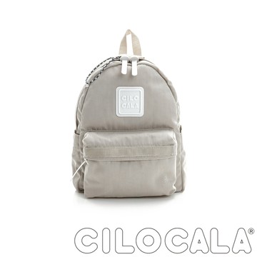 【CILOCALA】亮彩尼龍防潑水後背包-米色(小)