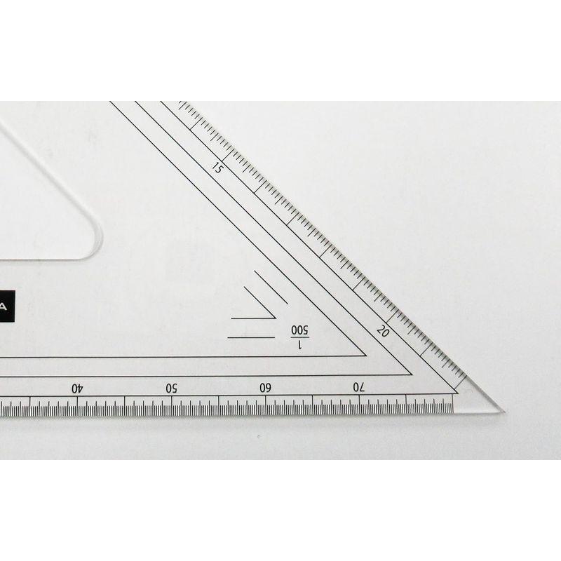 ウチダ 三角定規 24cmx2 縮尺目盛付