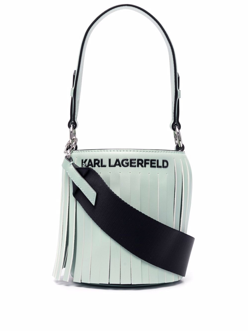 Karl Lagerfeld - K/Fringe mini bucket bag - women - Polyurethane - One Size - Green