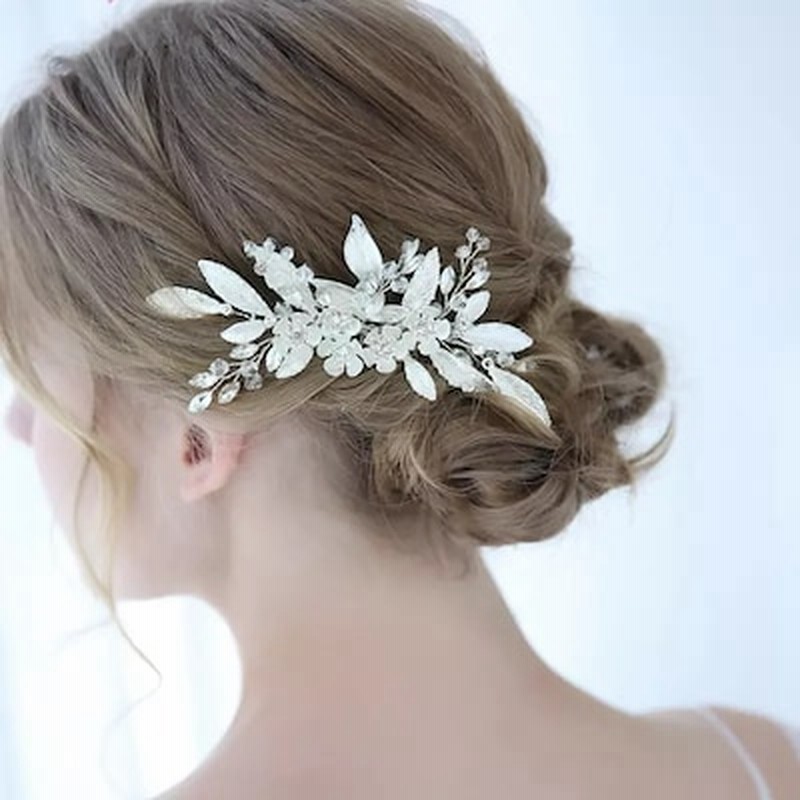 ブライダル 髪飾り 花 ウェディング フラワー 和装 ヘッドピース ヘアアクセサリー 結婚式 シルバ 通販 Lineポイント最大1 0 Get Lineショッピング