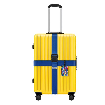 城市漫遊 一字行李束帶 密碼款 尼龍織帶 黃色 2入  230 x 200 x 5cm