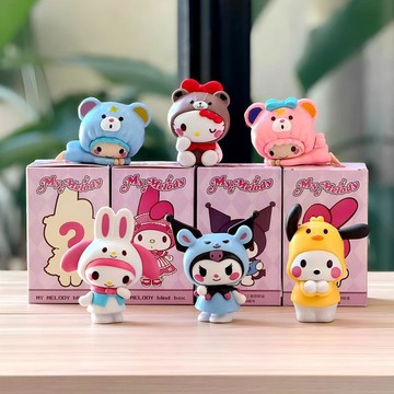E哥❤現貨可愛三麗鷗變身小熊兔鴨盲盒潮玩手辦卡通公仔擺件車載桌面裝飾預售
