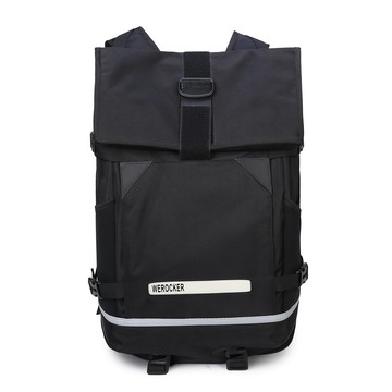 大容量後背包 尼龍 黑色 發光背包 現貨