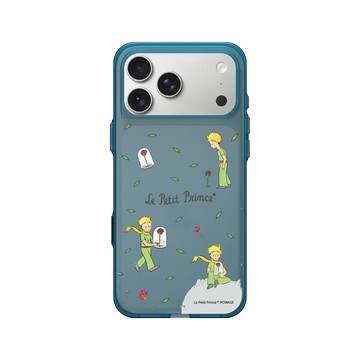 iPhone 17 Pro Max Clear (相機按鈕) 夜幕藍 - Le Petit Prince 小王子 - 小王子與玫瑰