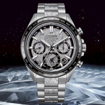 CITIZEN 星辰 ATTESA 隱耀款 光動能 GPS對時 鈦 計時男錶 CC4076-65A
