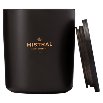 Mistral 黑琥珀 香氛蠟燭 優雅黑色陶瓷容器搭配木蓋  311g  1件